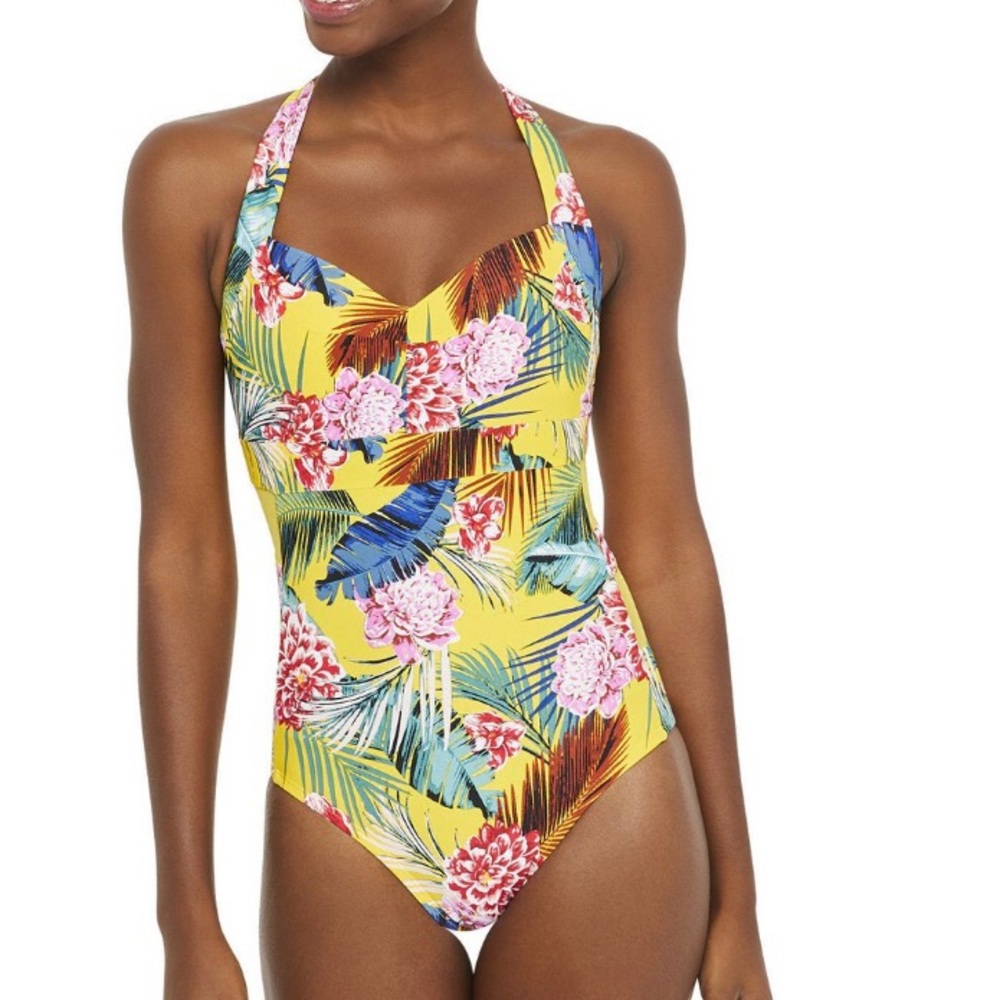 NWOT tropical one-piece swimsuit